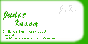 judit kossa business card